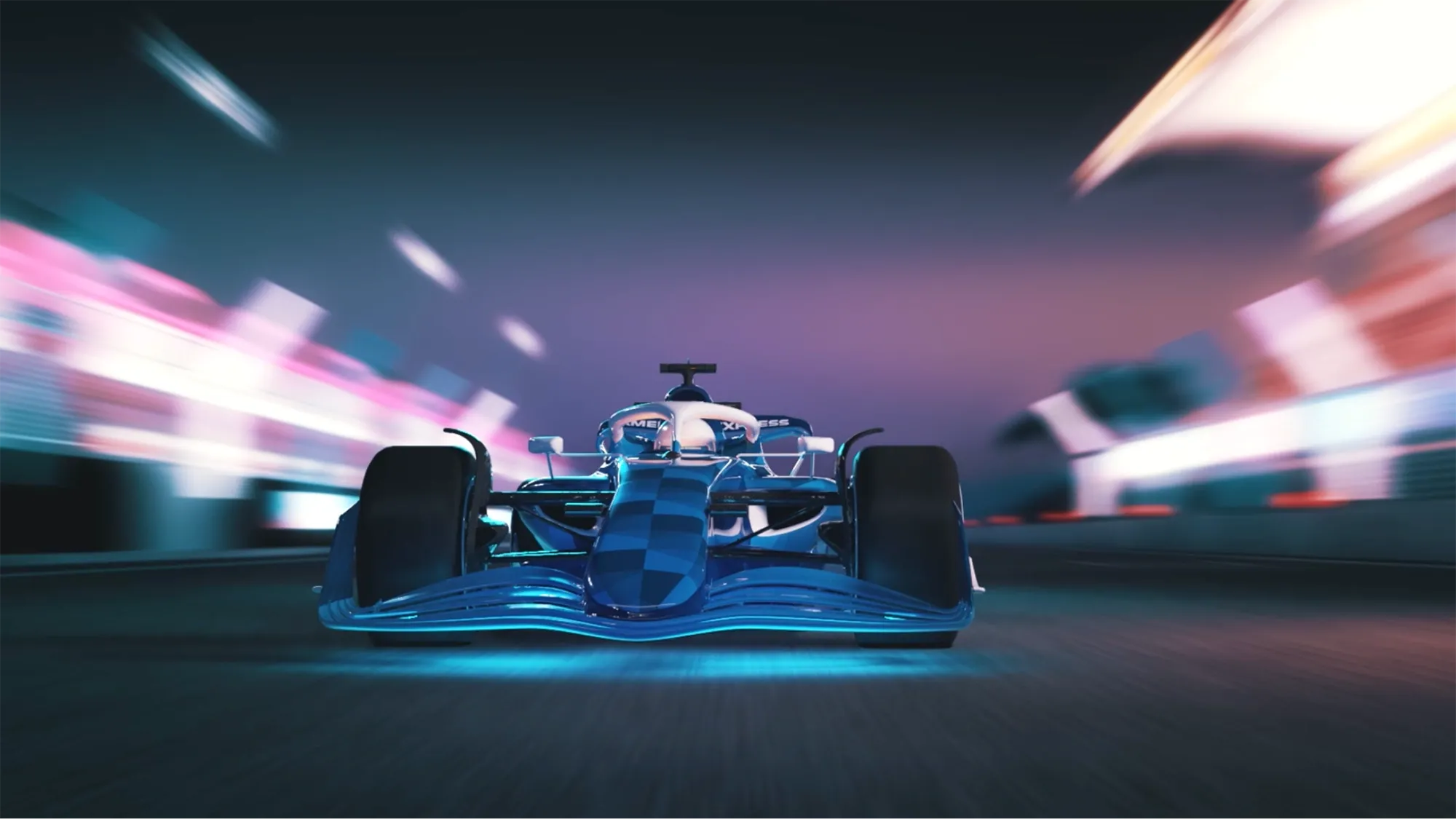 Blue F1 Car