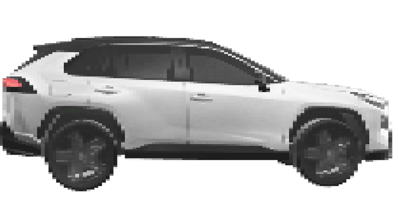 Pixel style image of a RAV4 from the sideview