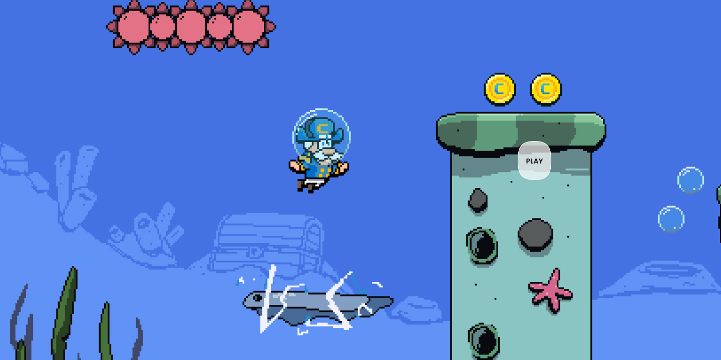 Cap'n Crunch arcade underwater gameplay