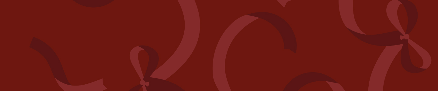 Decorative red ribbons